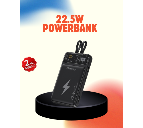 Mobil Powerbank 22.5W PD Destekli Hızlı Şarj