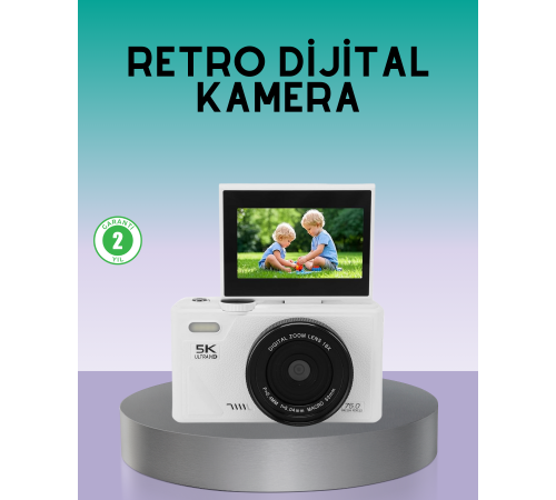 WiFi Bağlantılı 5K Ultra HD Dijital Kamera 75MP Otofokus