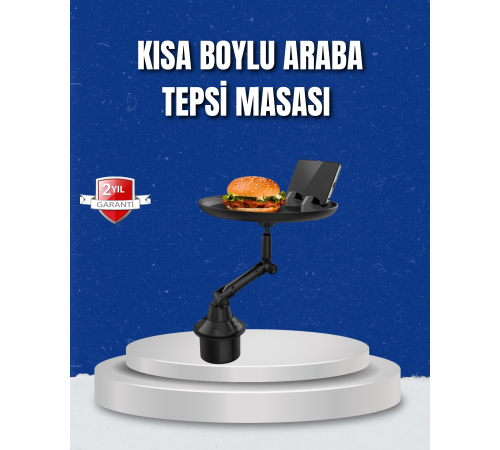 Ayarlanabilir Araç İçi Bardaklık Tepsisi 9 İnç Geniş Alan ve Telefon Standlı