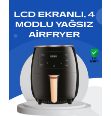 6L Yağsız Fritöz 2400W Dokunmatik Ekran Otomatik Kapanma Airfryer