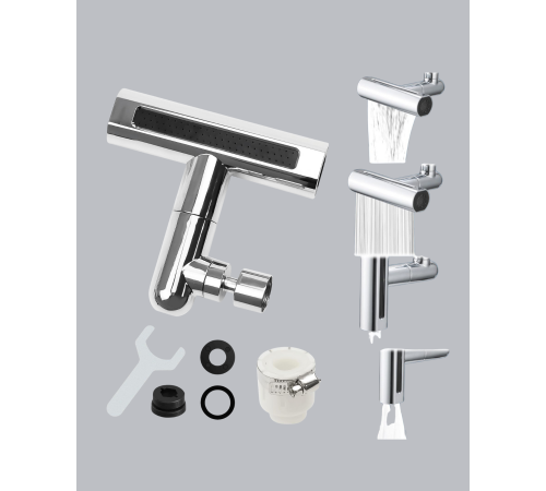 4 Fonksiyonlu Musluk Başlığı 360 Derece Dönebilen ve Su Tasarruflu