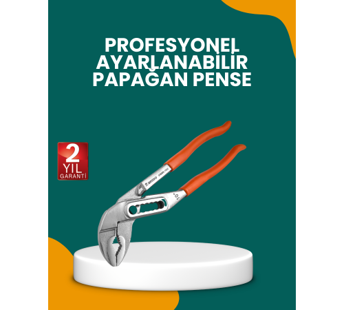 Çelik Alaşımlı Ayarlı Papağan Pense Yalıtımlı Sap