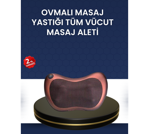 Isıtma Özellikli Derin Yoğurma Masaj Yastığı Priz & Çakmak Girişli