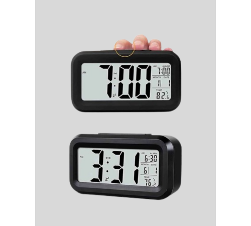 Sensörlü Dijital Masa Saati Alarm ve Sıcaklık Göstergeli