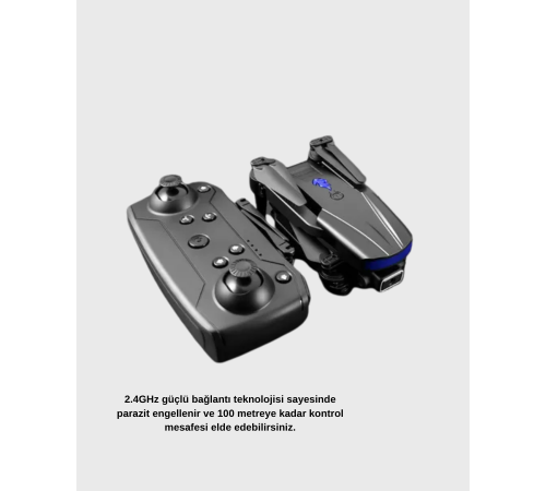 4K Kamera Özellikli Katlanabilir Drone Wi-Fi ve Yükseklik Sabitlemeli