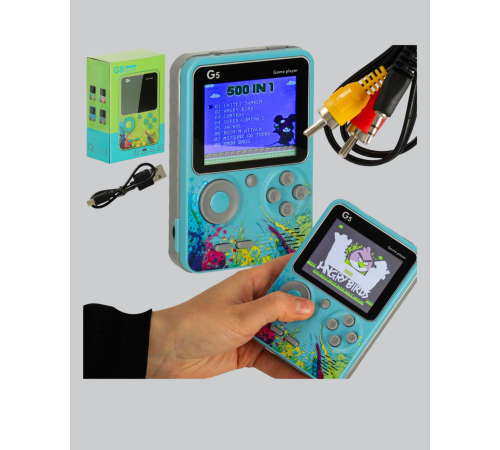 G5 Taşınabilir Retro Game Box 500 Oyunlu Şarjlı Mini Oyun Konsolu