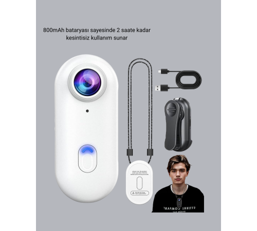 Kompakt 1080P Aksiyon Kamerası Suya Dayanıklı WiFi ve 120° Geniş Açı