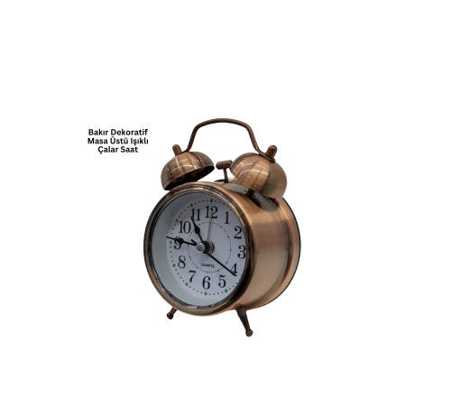 Bronz Metal Masa Saati