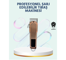 Şarjlı Saç Kesme Makinesi – Type-C Girişli, LCD Ekranlı ve Sessiz Motor
