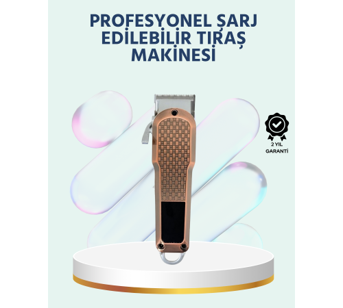 Şarjlı Saç Kesme Makinesi – Type-C Girişli, LCD Ekranlı ve Sessiz Motor