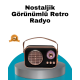 Retro Tarz Kablosuz Radyo – Bluetooth, USB ve TF Kart Girişli