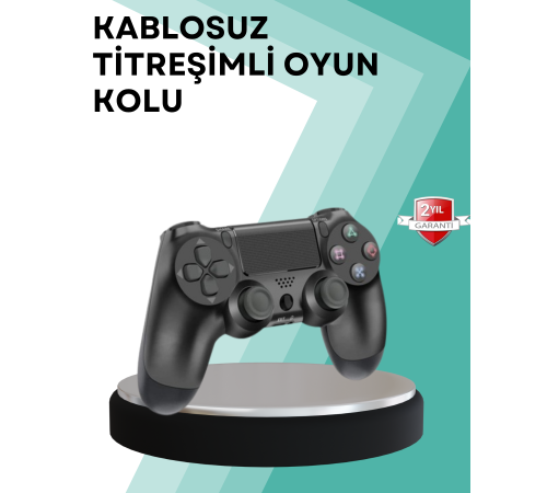 Kablosuz PS4 Oyun Kolu – Çift Titreşimli Motor, Uzun Pil Ömrü ve Hassas Kontrol