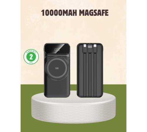 10000 mAh Kablosuz Powerbank – 15W Hızlı Şarj,  Type-C Çoklu Çıkışlı