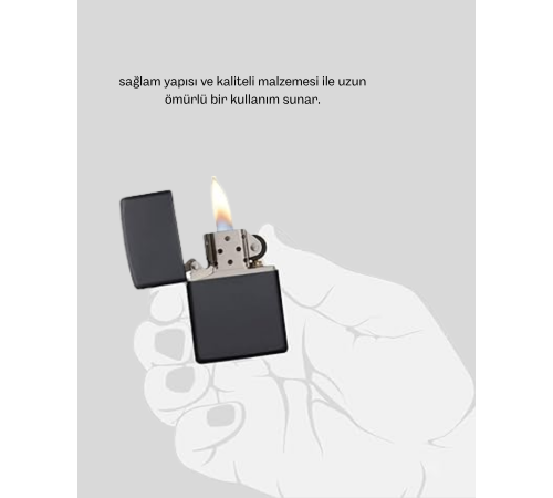 Tasarım Metal Çakmak Minimal Mat Yüzeyli ve Şık Görünümlü