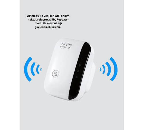 WiFi Sinyal Güçlendirici 2.4G Repeater Yüksek Çekim Kapasiteli