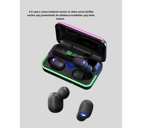 Bluetooth Kulaklık 800mAh Powerbank Düşük Gecikmeli