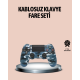 Bluetooth Kablosuz PS4 Gamepad Çift Motorlu Siyah Controller