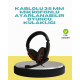 Kırmızı Işıklı  Kulaklığı Kablolu Mikrofonlu Profesyonel
