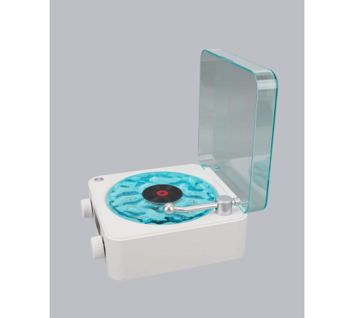 3-ü-1 Gece Işığı Bluetooth Hoparlör Dijital Saat Vintage Plak Çalar Tasarımlı