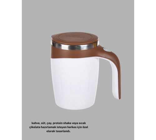 Şarjlı Otomatik Karıştırıcı Kupa Manyetik Mix Kupa Paslanmaz Çelik İç Astar