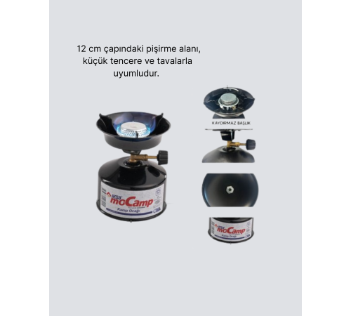 Taşınabilir Kamp Ocağı Seti Pişirme Alanı Ayarlanabilir Alev