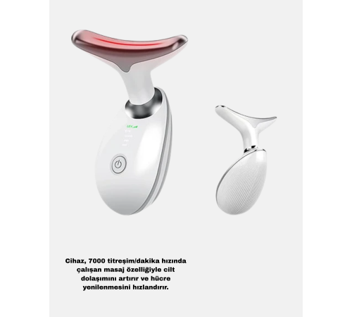 EMS Mikro Akım Yüz ve Boyun Sıkılaştırıcı Cihaz 7000 VPM Titreşim Isı Terapili