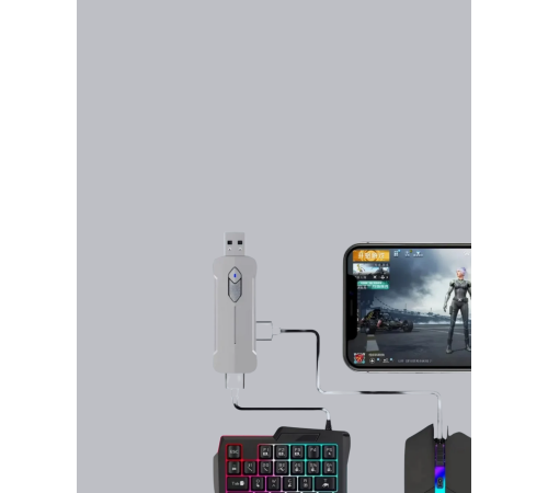 5’i 1 Arada Mobil Oyun Seti Bluetooth 5.3 Klavye Mouse Dönüştürücü  Kit