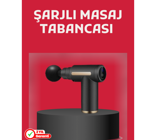 Derin Doku Masaj Tabancası 4 Başlık 6 Kademeli Sessiz Güç Şarjlı Kas Gevşetici