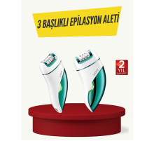 Profesyonel 3 in 1 Epilasyon Cihazı LED Aydınlatmalı Suya Dayanıklı Şarjlı VGR Epilatör
