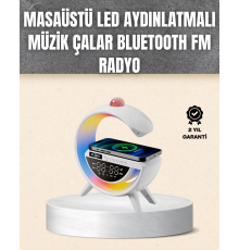 7 Ses Efektli RGB Işıklı FM Destekli Kablosuz Şarjlı Bluetooth Hoparlör