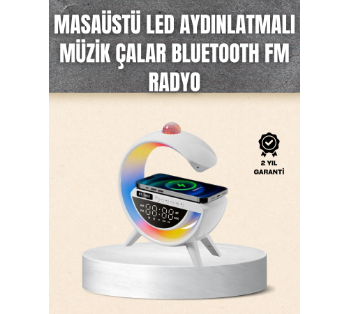 7 Ses Efektli RGB Işıklı FM Destekli Kablosuz Şarjlı Bluetooth Hoparlör