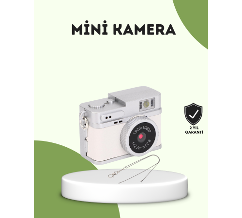 Mini HD Dijital Kamera 1080P Kordonlu Taşınabilir Retro Model