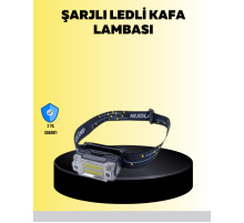 Kafa Lambası Led Fener Pratik Taşınabilir Ayarlanabilir USB Şarjlı
