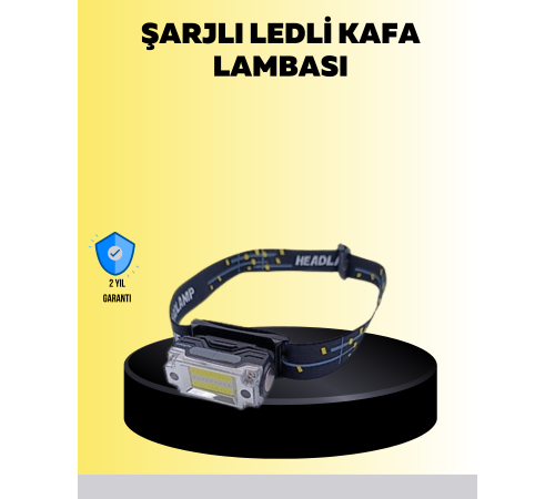 Kafa Lambası Led Fener Pratik Taşınabilir Ayarlanabilir USB Şarjlı