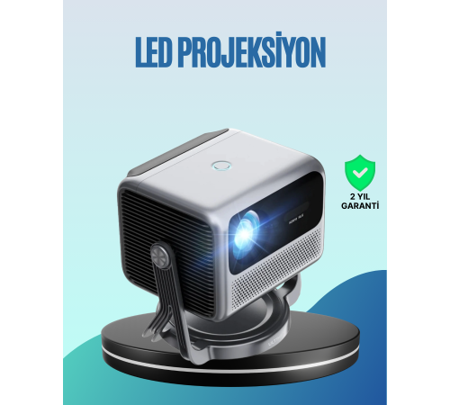 Smart Projector Android TV Otomatik Odaklı Full HD