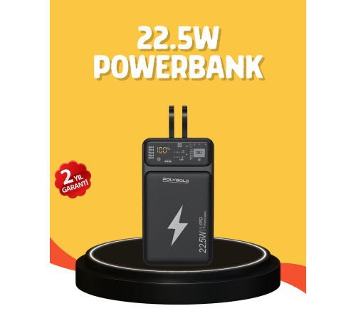 Powerbank 10000 mAh Dijital Göstergeli Taşınabilir