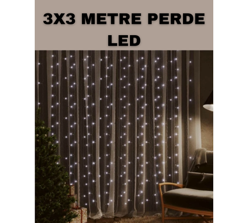 3x3 LED Şelale Perde Işık Kutlama ve Dekor Aydınlatması
