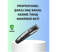 Kuaför Tipi Şarjlı Saç ve Sakal Kesme Makinesi Güçlü Motorlu