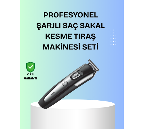 Kuaför Tipi Şarjlı Saç ve Sakal Kesme Makinesi Güçlü Motorlu