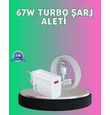 67 Watt Güçlü Turbo Şarj Aleti Samsung Note 10 Note 20 Uyumlu
