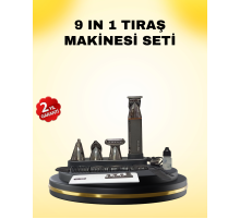 9’u 1 Arada Bakım Seti Güçlü Motorlu Saç Sakal Burun Kulak Trimmer