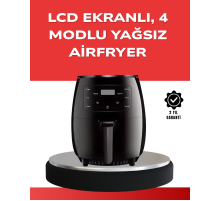 Büyük Boy 6 Litre Airfryer 2400W Sesli Uyarı LCD Ekran