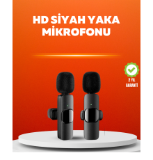 Çift Mikrofonlu Kablosuz Kayıt Seti iPhone Uyumlu Mini Mikrofon