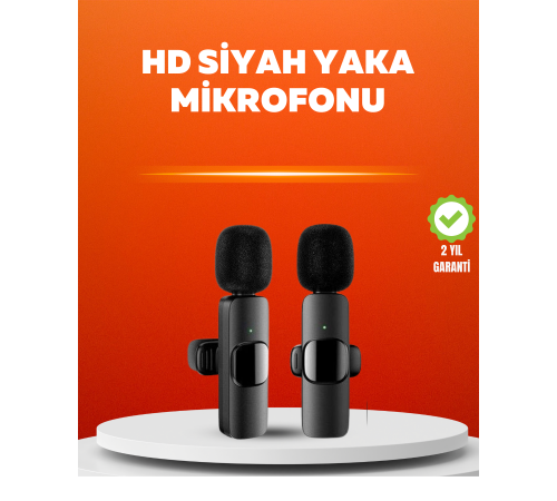 Çift Mikrofonlu Kablosuz Kayıt Seti iPhone Uyumlu Mini Mikrofon