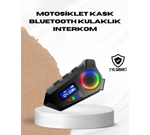 Bluetooth 5.4  İnterkom IP65 Toz ve Su Geçirmez LED Göstergeli