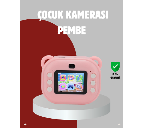 Anında Baskı Özellikli Çocuk Kamerası – 24MP HD Çift Lens, 32GB Hafıza ve Oyun Modu