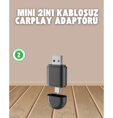 Kablosuz CarPlay Adaptörü – USB-A & Type-C Uyumlu Hızlı Bağlantı Cihazı