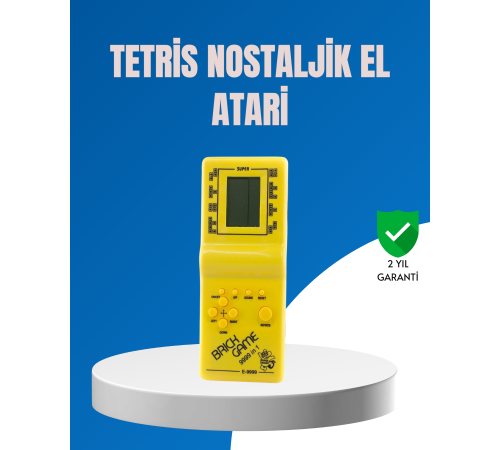Mini Tetris El Aterisi – Taşınabilir Retro Oyun Konsolu, Pil ile Çalışan Klasik Model