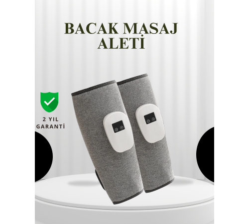 Şarjlı Isıtmalı Baldır Masaj Aleti – 3 Hava Basınçlı, Titreşimli ve Akıllı Zamanlayıcılı