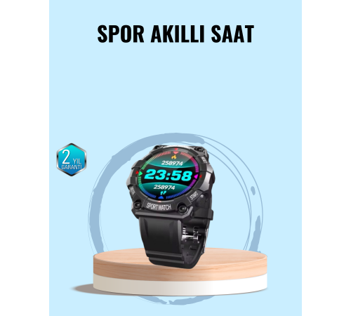 Spor Akıllı Saat – Nabız Ölçer, Adım Sayar ve Hareketsizlik Hatırlatıcılı